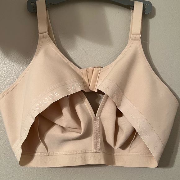 Cacique NWT Unlined Wirefree Nude full-coverage bra cotton, size 44c - Picture 5 of 9